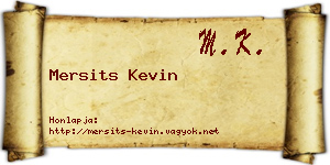 Mersits Kevin névjegykártya